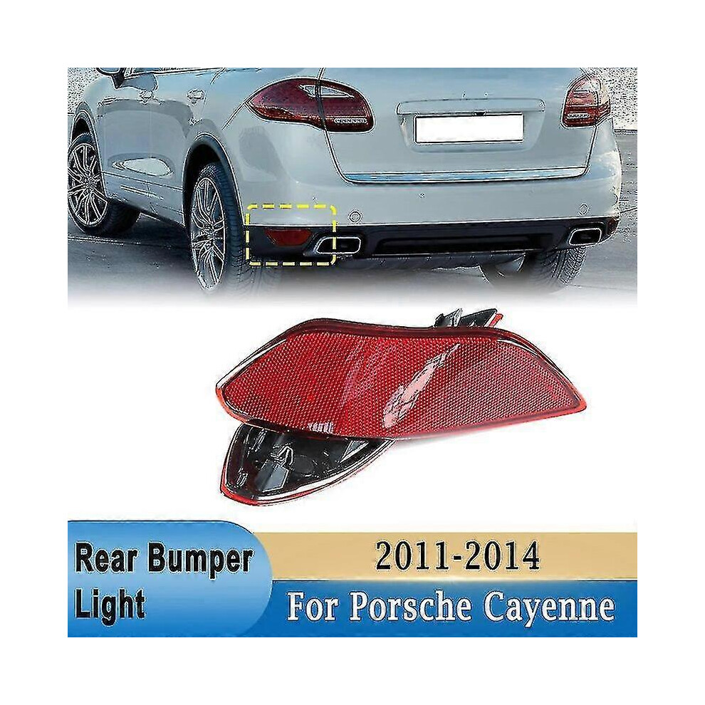 (Right) Car Rear Bumper Lights Cover Tail Fog Lamp Reflector For Porsche Cayenne 2011- 2014 95863110500 95863110600 Rear Signal Lamp 5778930996506