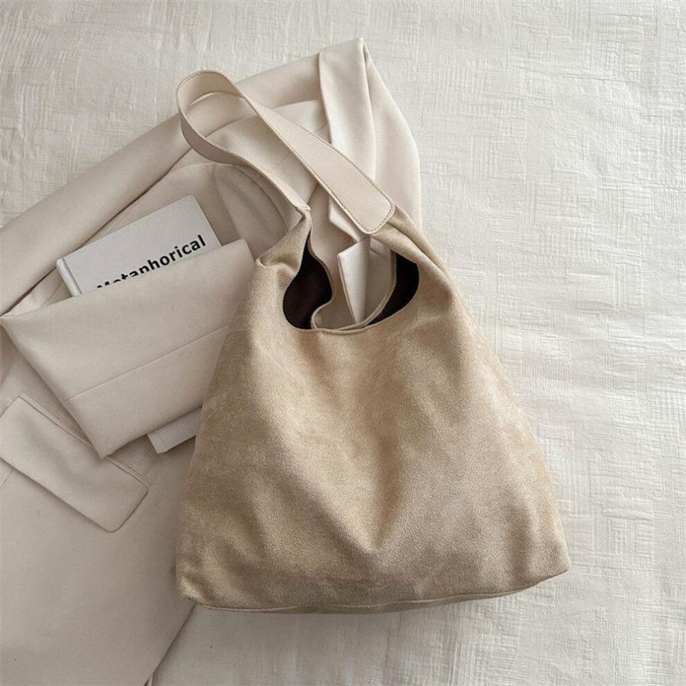 (khaki) "2024 Large Capacity Casual Tote: Fashionable and Unique Shoulder Bag for Women"