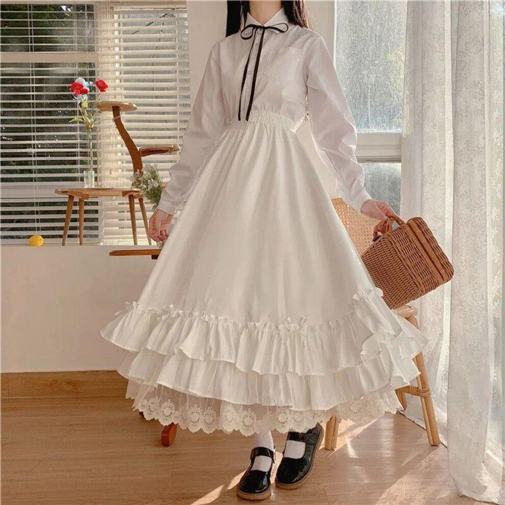 (white, M) Skirts For Women White Skirt Japanese Y2k Kawaii Clothes Lolita Skirt Cheap Women&apos;s Clothing And Midi Skirt
