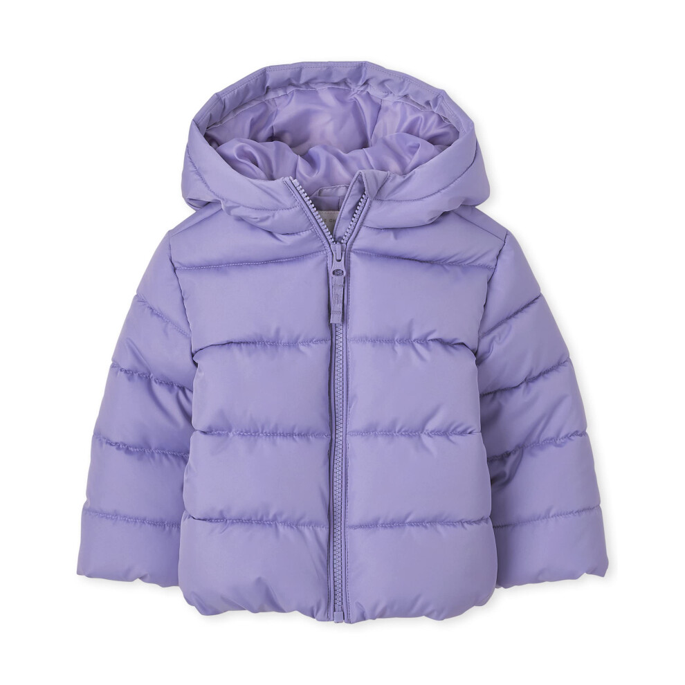 The Children's Place Veste matelassée de poids moyen pour bébé fille et tout-petit Veste coupe-vent résistante à l'eau Lavande 18-24 mois US