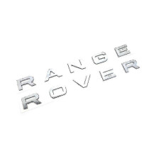 Chrome Silver Range Rover Front Grill Bonnet Badge Emblem Bonnet And Back Boot Lettering Badge (pack Of 2)