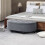 Homcom HOMCOM Semi-Circle Storage Ottoman Bench Tufted Upholstered Grey 1