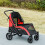 PawHut PawHut Foldable Pet Stroller for Large Dogs, Red/Black 8