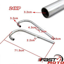 (24HP pipe) Retro Fishtail Exhaust Muffler for BMW K750 KS750 M1 M72 R71 R12 Dnepr URAL 750cc Exhaust Pipes Assembly System Silencer Pipe