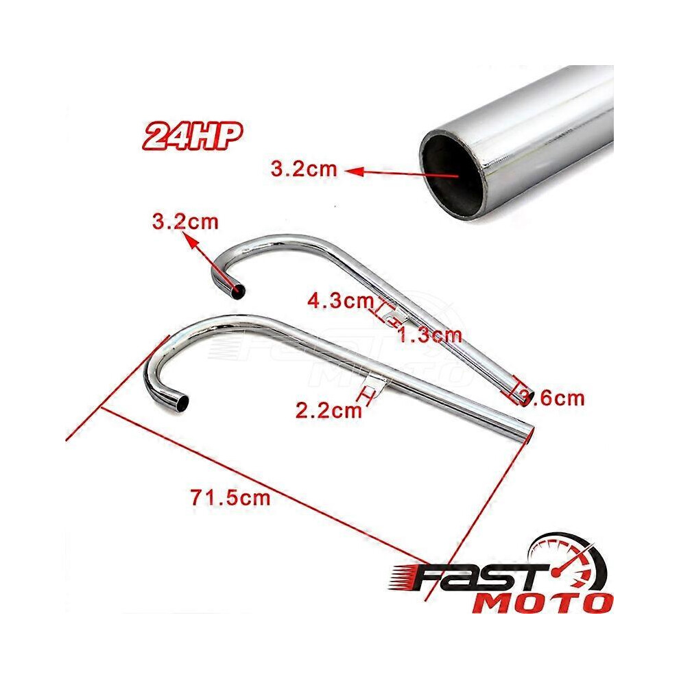 (24Hp Pipe) Retro Fishtail Exhaust Muffler For Bmw K750 Ks750 M1 M72 R71 R12 Dnepr Ural 750Cc Exhaust Pipes Assembly System Silencer Pipe 5778930998166