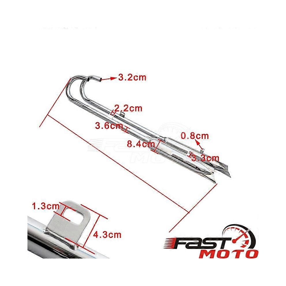 (32Hp Complete) Retro Fishtail Exhaust Muffler For Bmw K750 Ks750 M1 M72 R71 R12 Dnepr Ural 750Cc Exhaust Pipes Assembly System Silencer Pipe 5778930998173