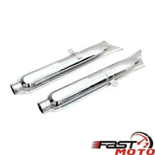 (chrome muffler) Retro Fishtail Exhaust Muffler for BMW K750 KS750 M1 M72 R71 R12 Dnepr URAL 750cc Exhaust Pipes Assembly System Silencer Pipe