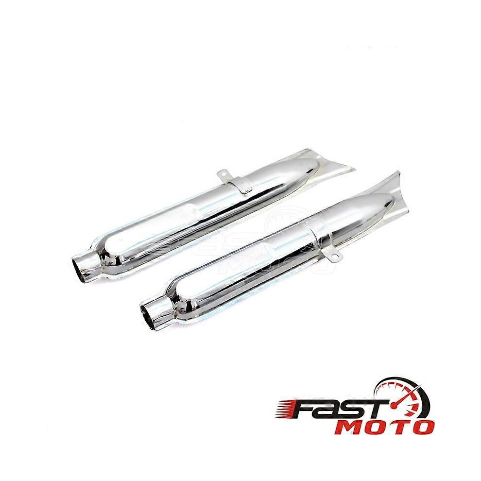 (Chrome Muffler) Retro Fishtail Exhaust Muffler For Bmw K750 Ks750 M1 M72 R71 R12 Dnepr Ural 750Cc Exhaust Pipes Assembly System Silencer Pipe 5778930998203