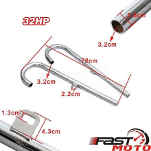 (32HP pipe) Retro Fishtail Exhaust Muffler for BMW K750 KS750 M1 M72 R71 R12 Dnepr URAL 750cc Exhaust Pipes Assembly System Silencer Pipe