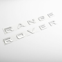 (Matt Silver RR) 3d Abs Logo Range Rover Letters Emblem Sticker Car Front Hood Badge For Range Rover Sport Evoque L322 L320 L406 P38 Accessories