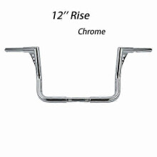 (China, 12 Inch Chrome) Motorcycle 1-1/4" 12/14/16/18" Ape Hanger Handlebars For Harley Touring Electra Glid Road King Electra Street Glide 1982-2022