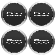 4pcs 133mm Hubcap for Fiat 500 Wheels Centre Hub Caps Set 68078419AC 68078421AC Dust Cover Sliver 51