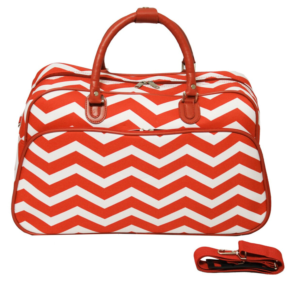21"" Travel Duffel Color: Orange/Cream-image-OPC-PFMVCD7-NEW