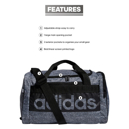 Adidas adidas Court Lite Duffel Jersey Onix-Grau/Schwarz Einheitsgröße 1