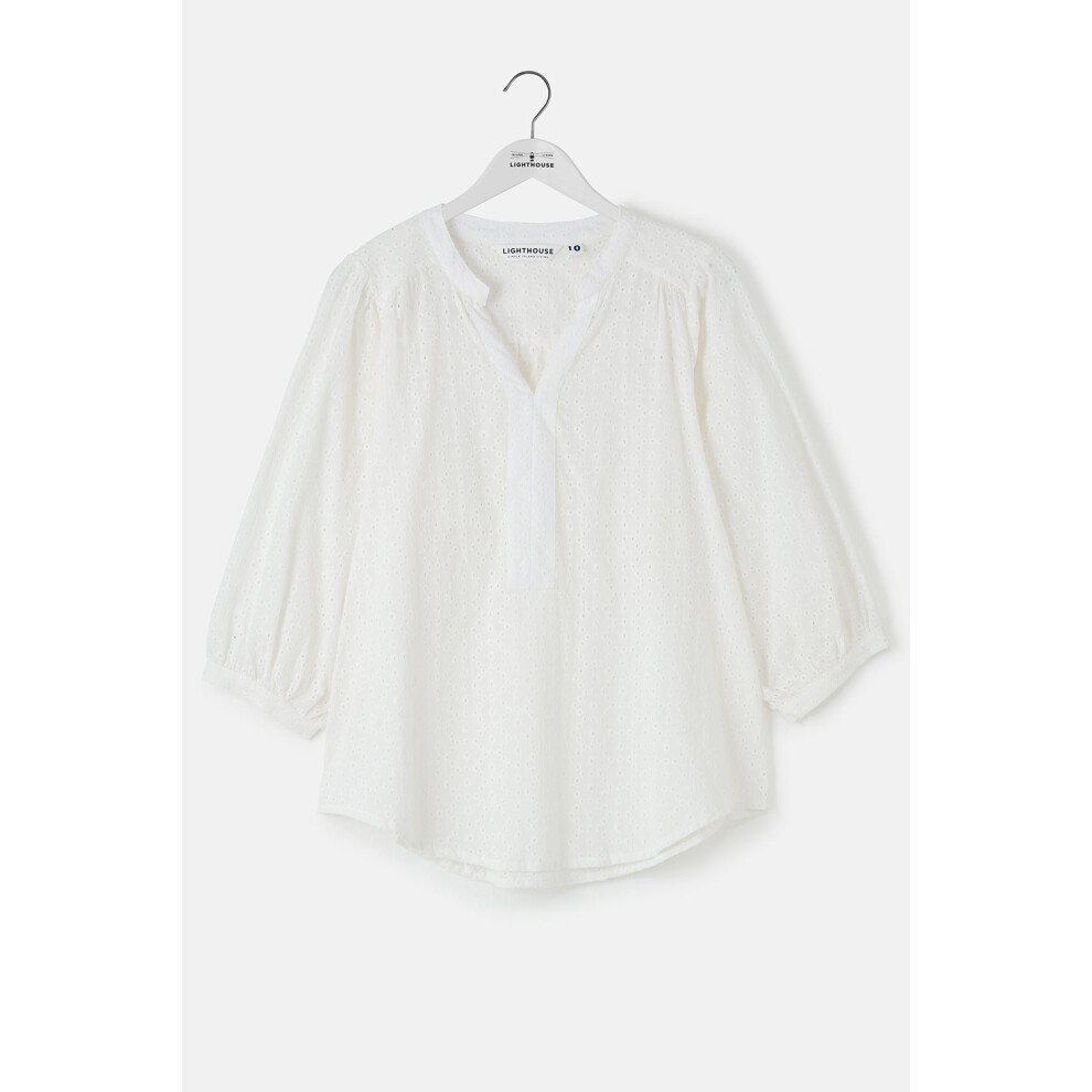 Lighthouse (Uk 16, Floral Broderie Anglaise) Lola Womens Blouse