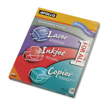 Apollo C/O Acco World All-Purpose Transparent Film, 8-1/2"X11", 50/Box