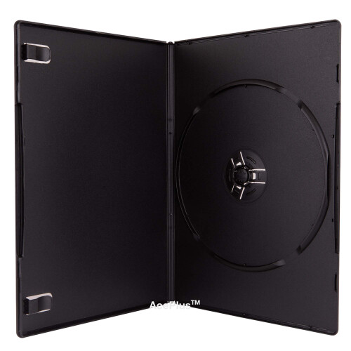 AcePlus 25-τεμ. Slim Μαύρες Θήκες DVD; 7mm Πάχος Premium με Διαφανή Εξωτερική Θήκη