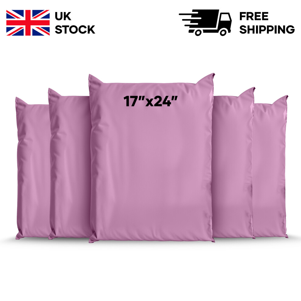 (10) Pink Mailing 17x24 Poly Postal Self Seal Bags Small to Large Mailing Bags Postage Packaging Assorted Mailers