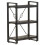 VidaXL vidaXL Solid Mango Wood 3-Tier Bookcase Black 60x30x80 cm Book Rack Bookshelf 1