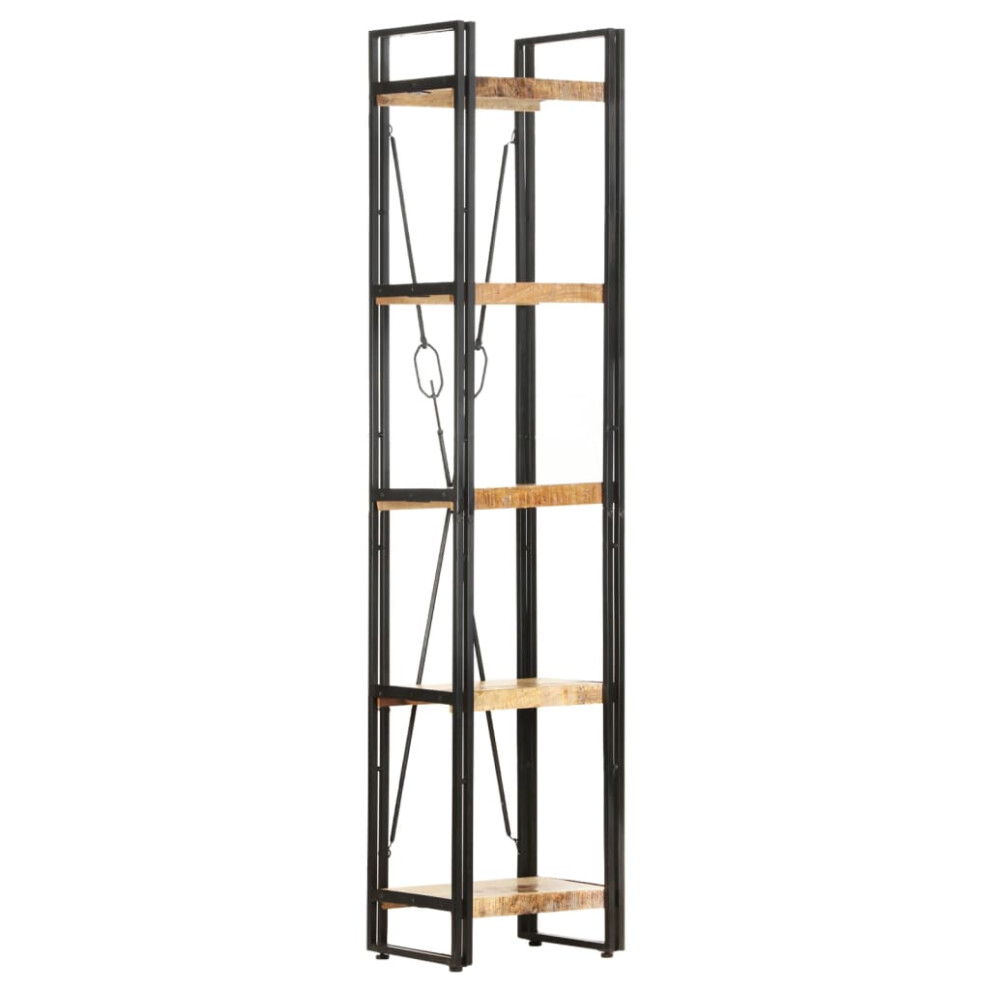 Vidaxl Solid Mango Wood 5-Tier Bookcase 40X30x180 Cm Book Cabinet Bookshelf