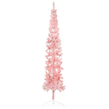 (pink, 210 cm) vidaXL Slim Artificial Half Christmas Tree with Stand Xmas Artificial Tree