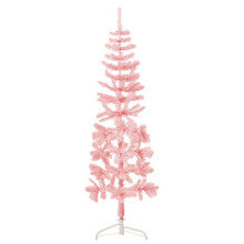 (pink, 150 cm) vidaXL Slim Artificial Half Christmas Tree with Stand Xmas Artificial Tree