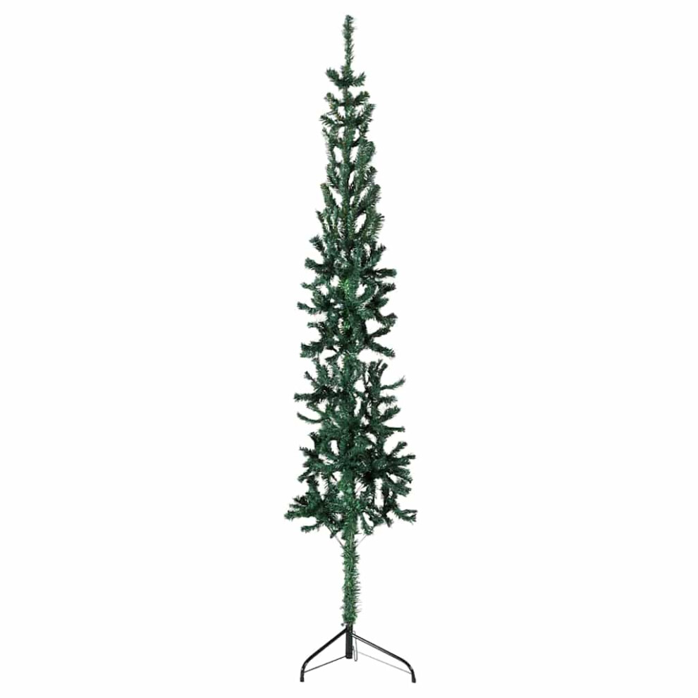 Vidaxl (Green, 180 Cm) Slim Artificial Half Christmas Tree With Stand Xmas Artificial Tree