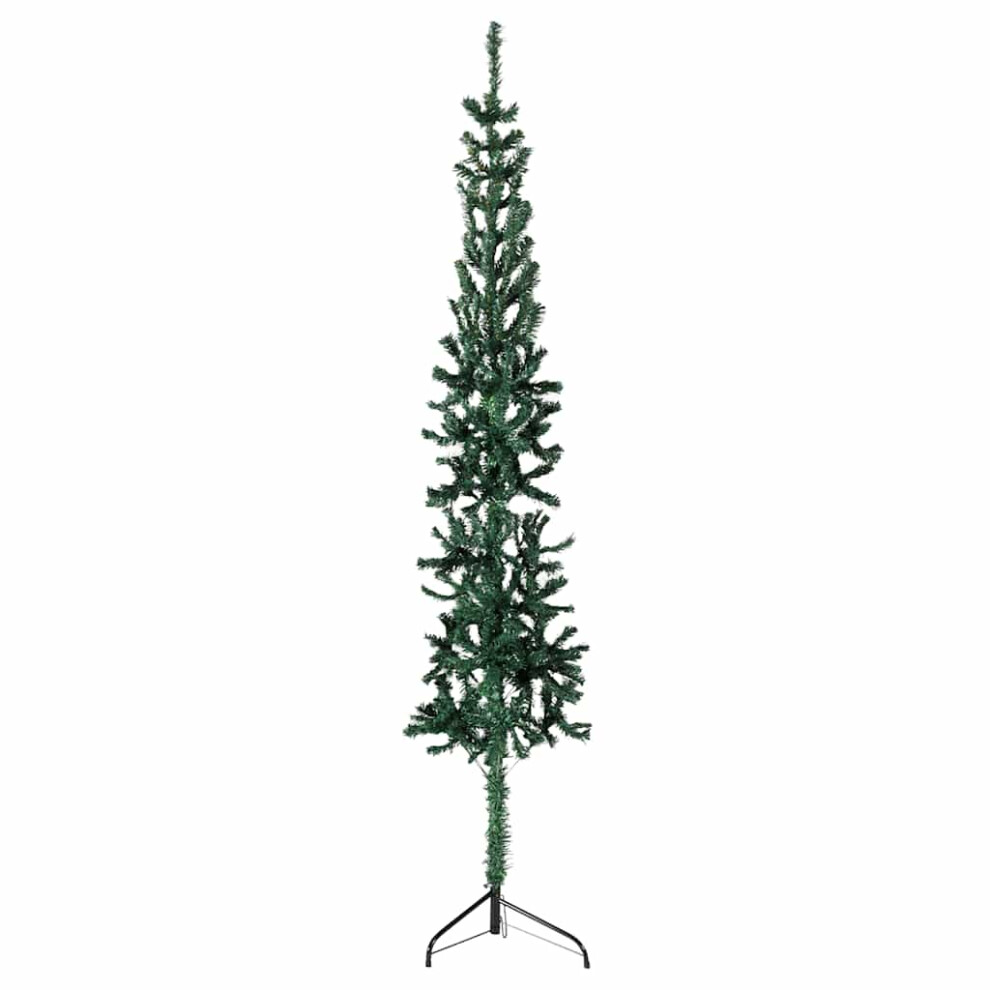 Vidaxl (Green, 150 Cm) Slim Artificial Half Christmas Tree With Stand Xmas Artificial Tree