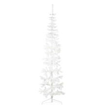 (white, 240 cm) vidaXL Slim Artificial Half Christmas Tree with Stand Xmas Artificial Tree