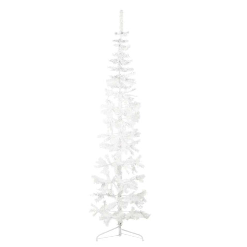 VidaXL (white, 240 cm) vidaXL Slim Artificial Half Christmas Tree with Stand Xmas Artificial Tree