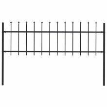 vidaXL Gartenzaun Woerden mit Speerspitze Stahl 170 x 60 cm Schwarz