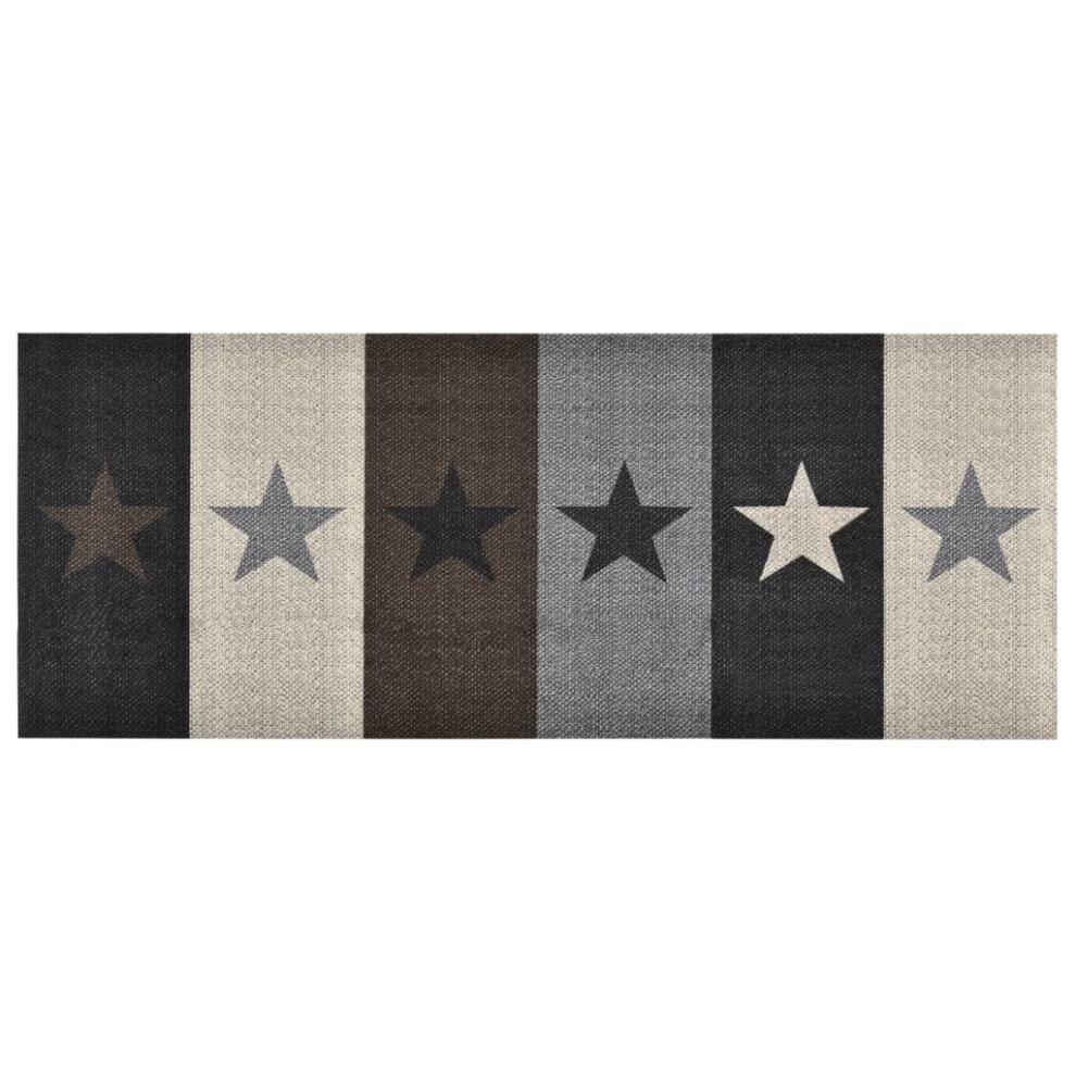 vidaXL Kitchen Carpet Washable Stars Hallway Rug Door Mat Non Slip Runner