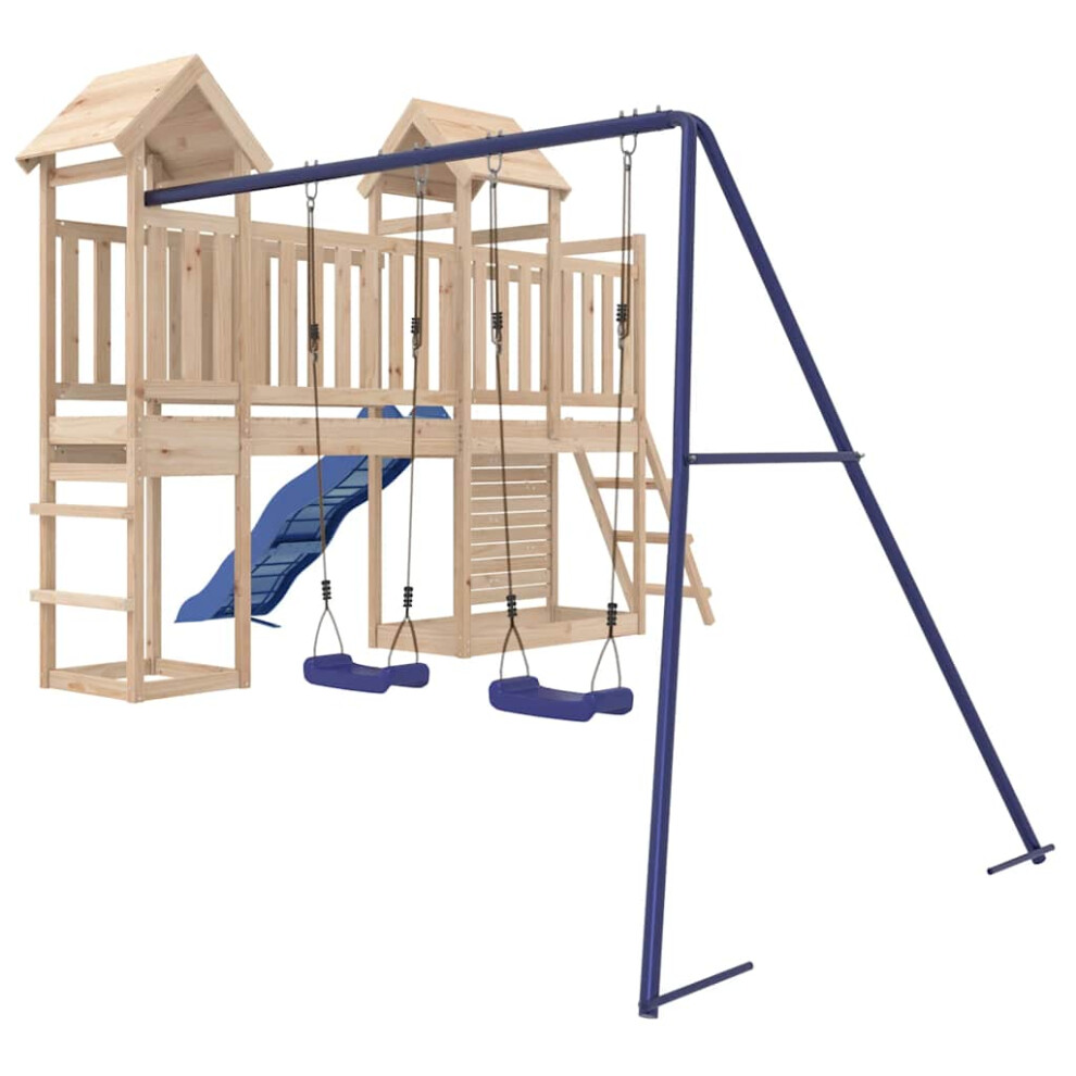 vidaXL Outdoor Playset Solid Wood Pine playset wooden playset playground set