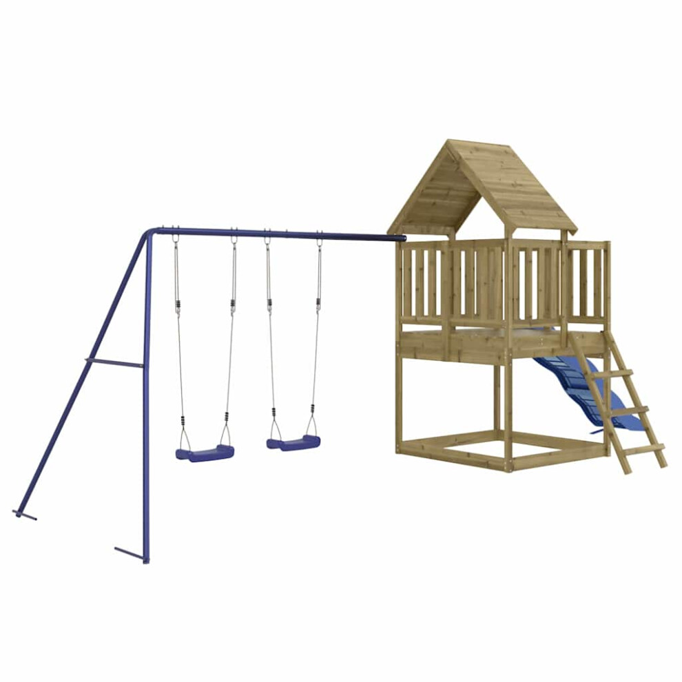 Vidaxl Outdoor Playset Impregnated Wood Pine Playset Wooden Playset