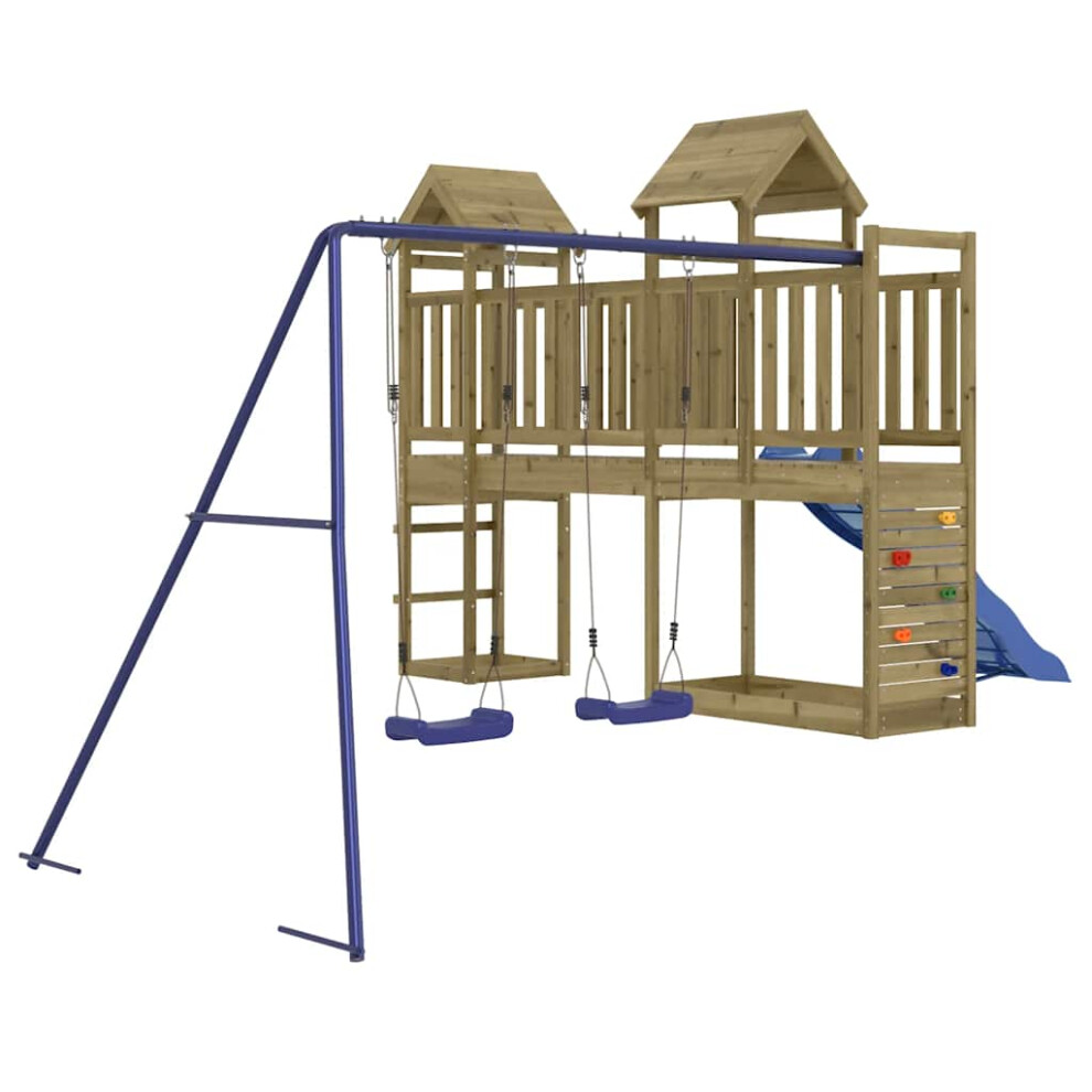 Vidaxl Outdoor Playset Impregnated Wood Pine Playset Wooden Playset