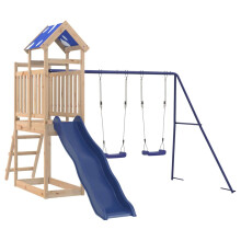 vidaXL Outdoor Playset Solid Wood Pine playset wooden playset playground set