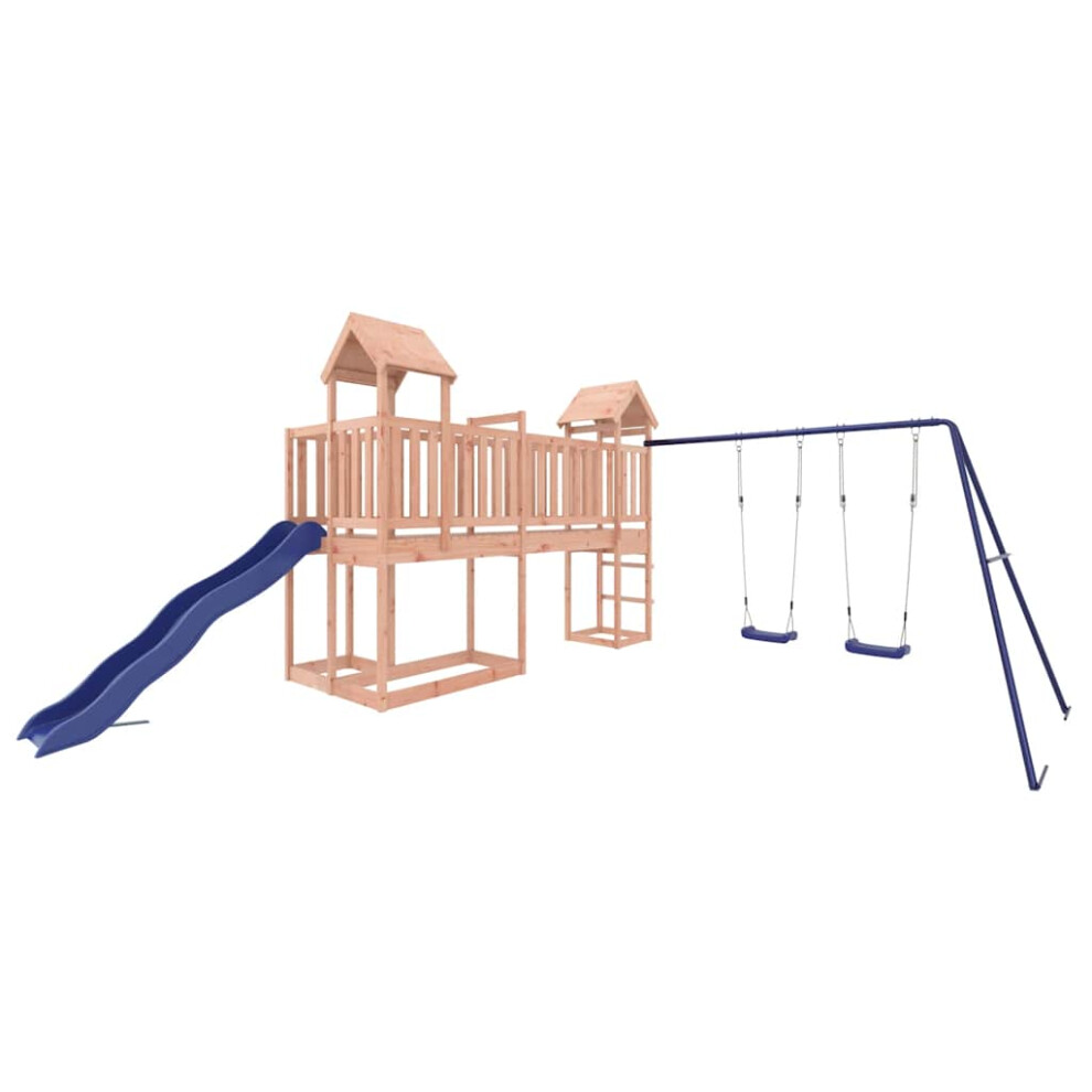 Vidaxl Outdoor Playset Solid Wood Douglas Playset Wooden Playset