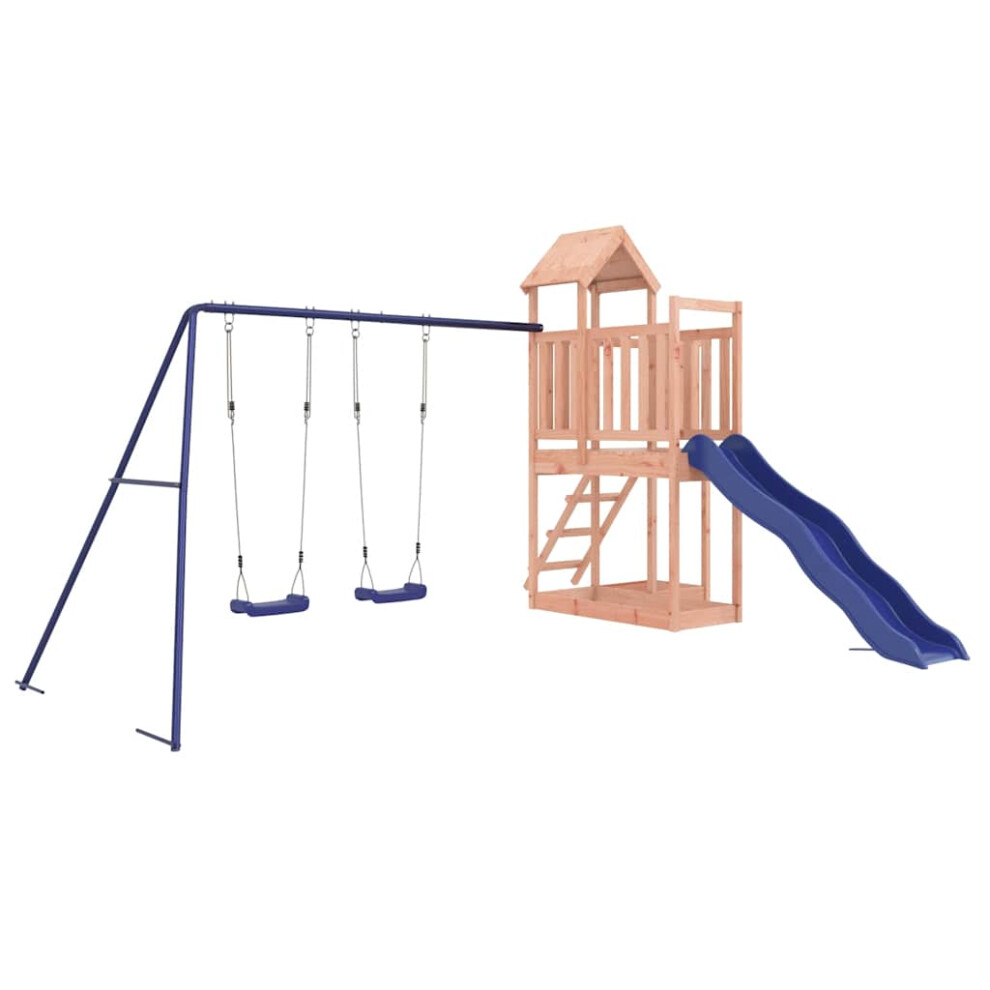 Vidaxl Outdoor Playset Solid Wood Douglas Playset Wooden Playset