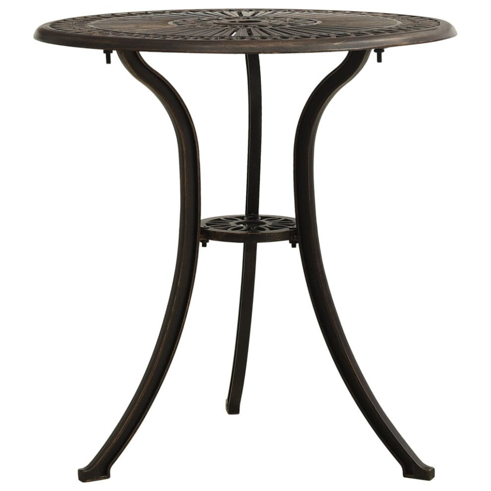 Vidaxl Garden Table Bronze Cast Aluminium Outdoor Dining Dinner Coffee Desk