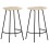 VidaXL vidaXL 2x Solid Mango Wood Bar Stools Kitchen Stool Armchairs Garden Chairs 1
