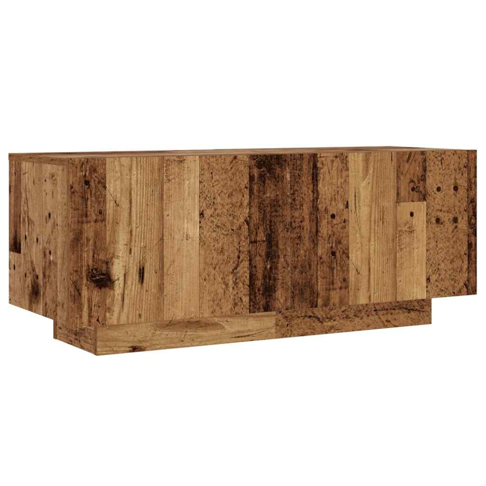 Vidaxl Tv Cabinet With Led Lights Old Wood 100X35x40 Cm Engineered Wood