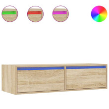 vidaXL TV-Schrank mit LED-Leuchten Sonoma-Eiche 100x35,5x25 cm