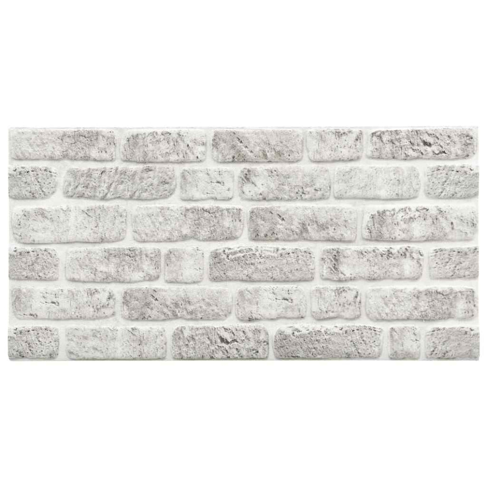 vidaXL 10x 3D Wall Panels with Light Grey Brick Design EPS Cladding Tile Decor
