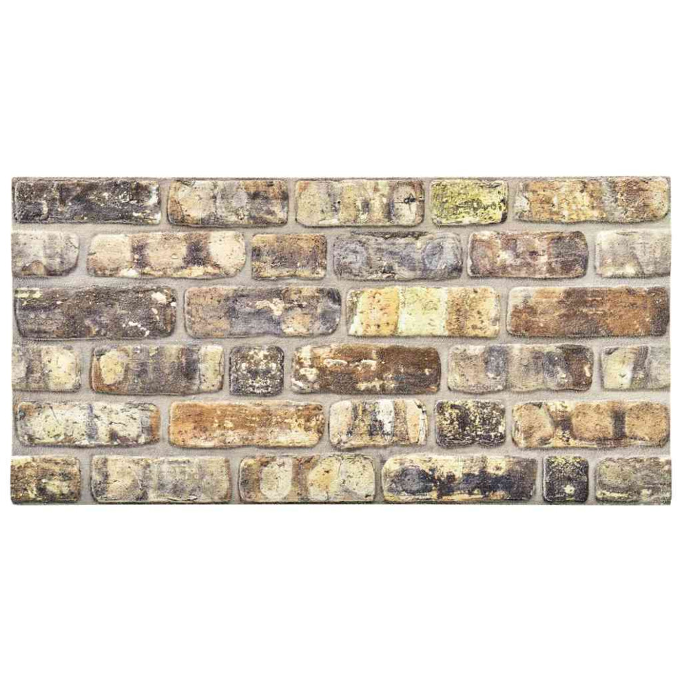 vidaXL 10x 3D Wall Panels with Multicolour Brick Design EPS Cladding Tile
