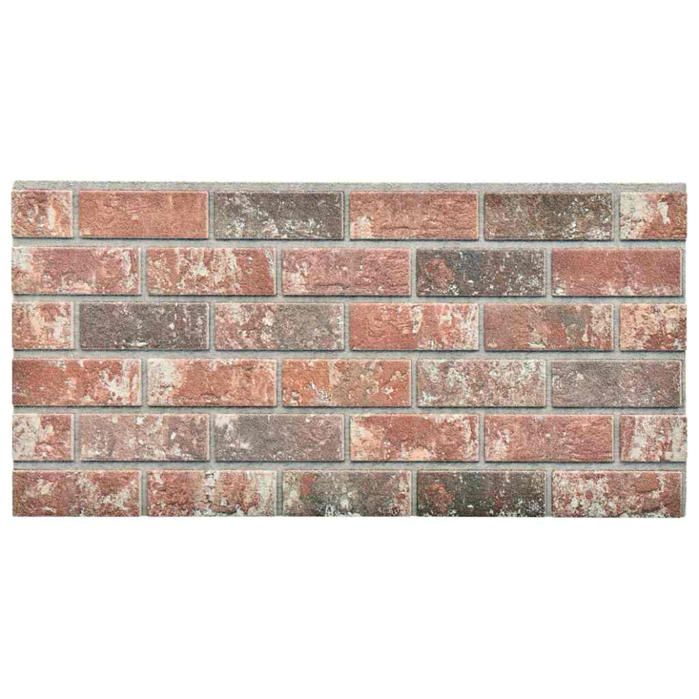 vidaXL 3D Wall Panels with Dark Brown & Grey Brick Design Wall Tile 10 pcs EPS