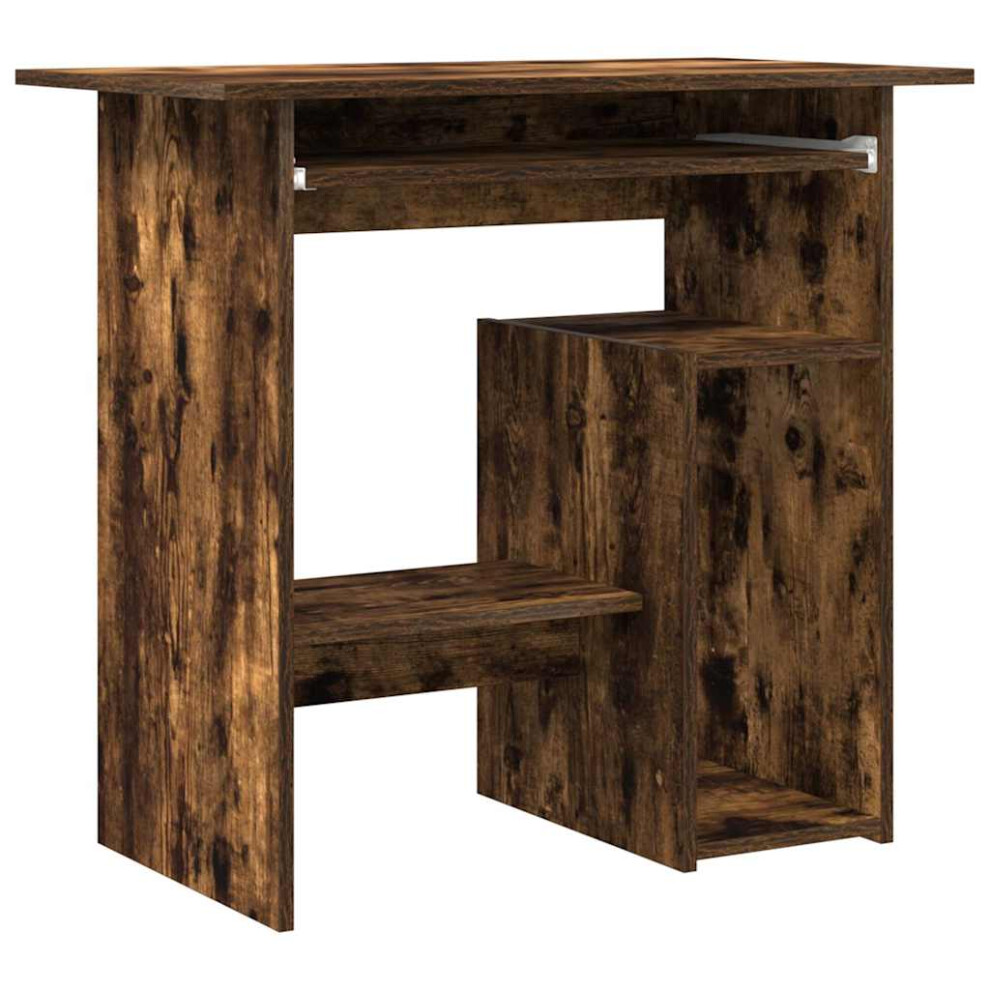 Vidaxl (Smoked Oak) Desk Bedroom Office Desk Work Corner Table Study Desk Engineered Wood