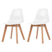 (white, 2 pcs) vidaXL Dining Chairs Dinner Room Seat Resturant Kitchen Chair Dinner Chair