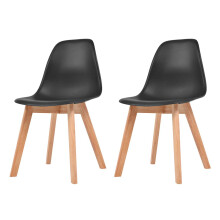(black, 2 pcs) vidaXL Dining Chairs Dinner Room Seat Resturant Kitchen Chair Dinner Chair