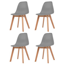 (grey, 4 pcs) vidaXL Dining Chairs Dinner Room Seat Resturant Kitchen Chair Dinner Chair