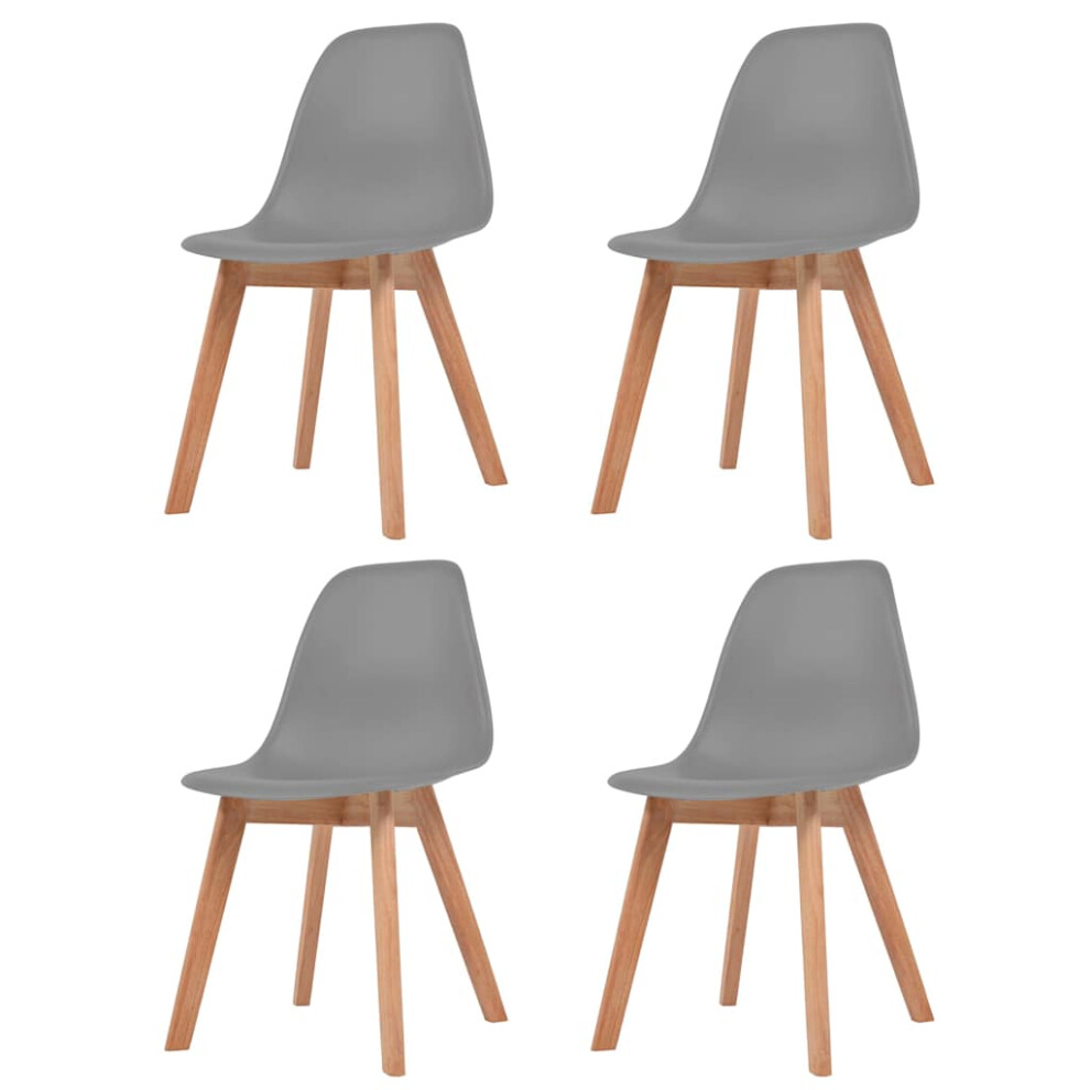 Vidaxl (Grey, 4 Pcs) Dining Chairs Dinner Room Seat Resturant Kitchen Chair Dinner Chair